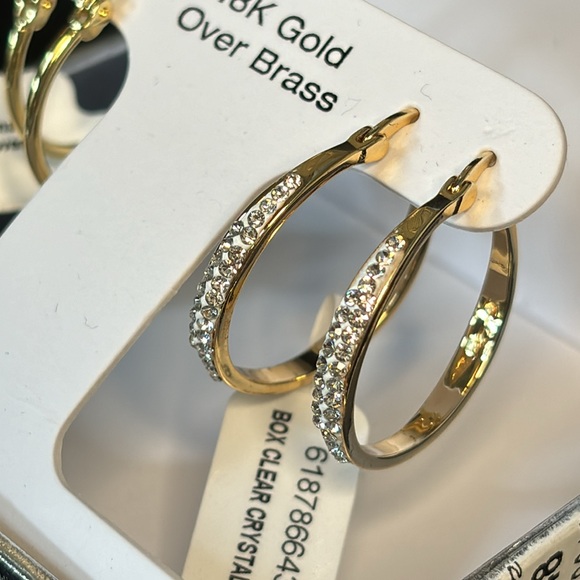 NIB And Now This 18K Gold Plated Duo Hoop Earring Set - Picture 2 of 7